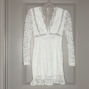 White lace bridal dress Hello Molly small
